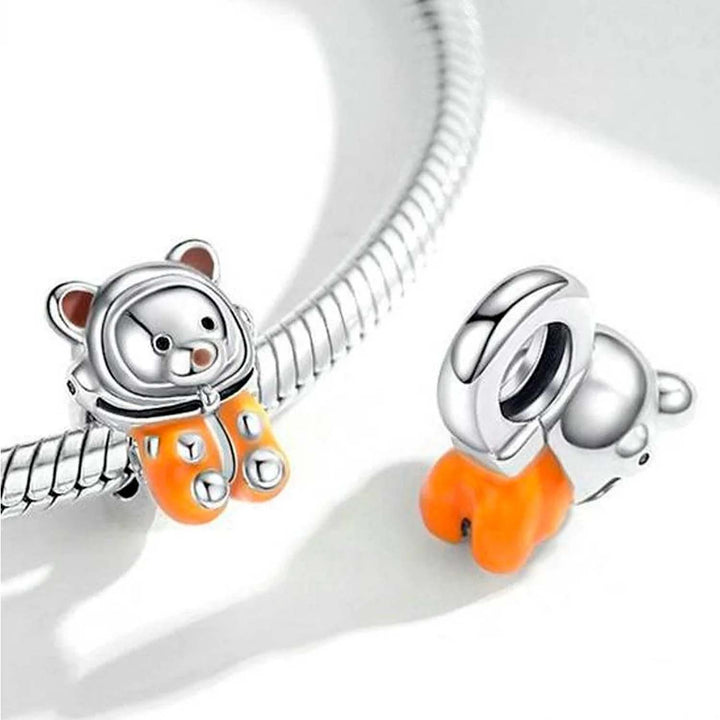DIJE DE PLATA (CHARM) OSO NARANJA - GS