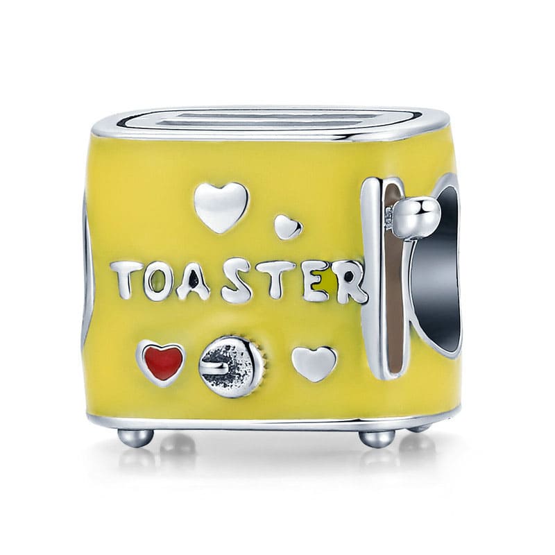 CHARM DE PLATA TOSTADORA CON FONDO BALCNO