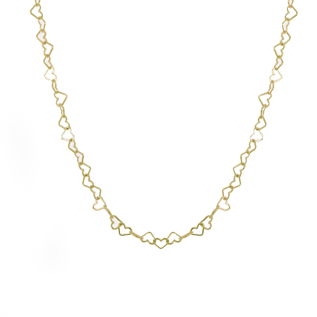 Collar de corazones fondo blanco - GOLD SHIELD