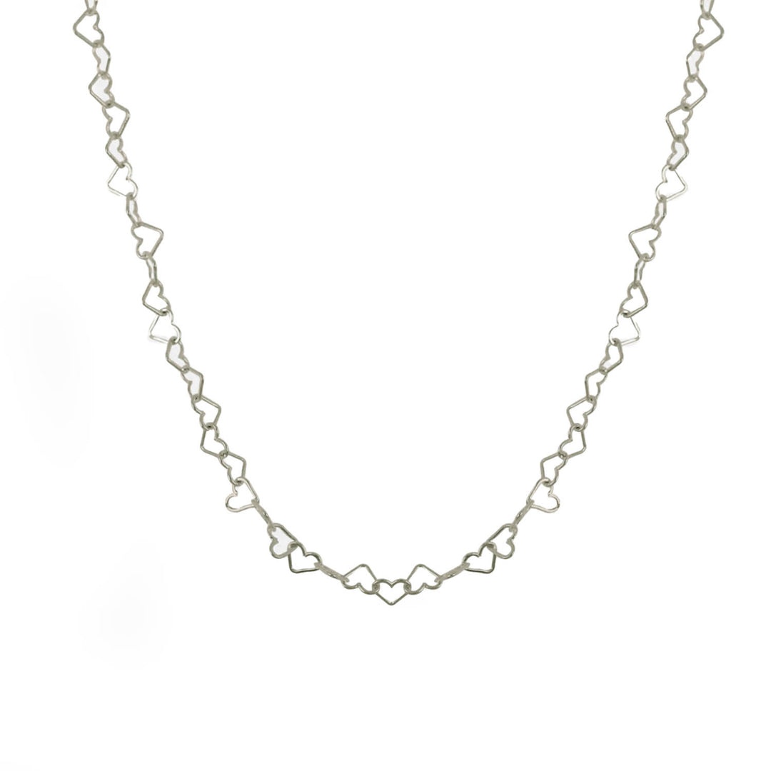 Collar de corazon de plata 925 - GOLD SHIELD