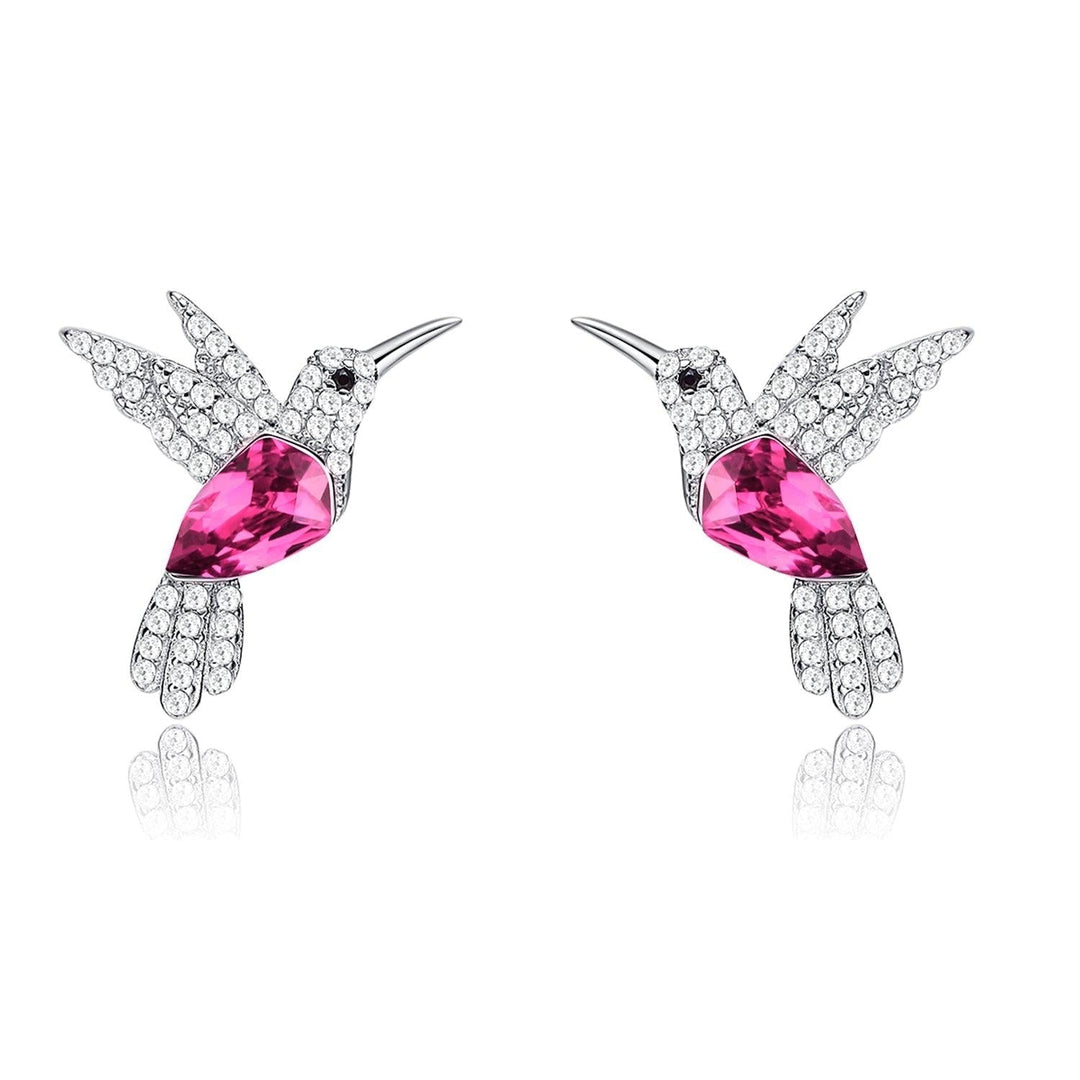 Aretes Colibrí con Zirconia de Plata 925 - GOLD SHIELD