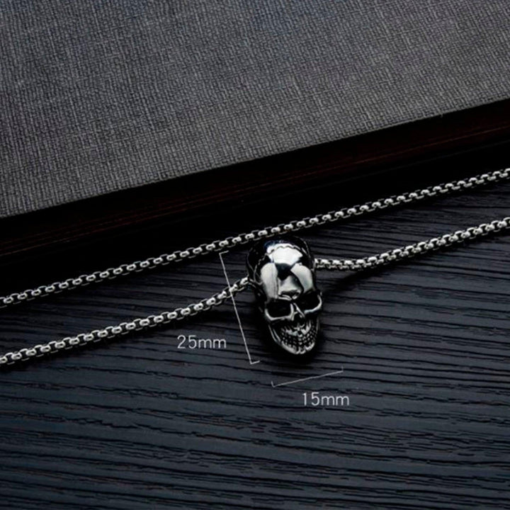 Collar para Hombre de Acero Inoxidable Cráneo - GOLD SHIELD