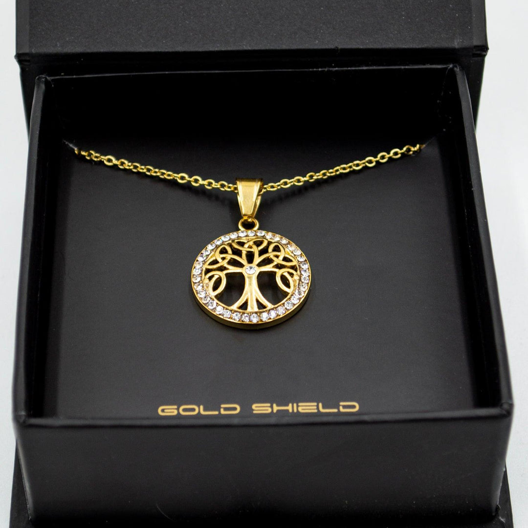 Collar para Mujer de Acero Inoxidable Árbol de la Vida - GOLD SHIELD
