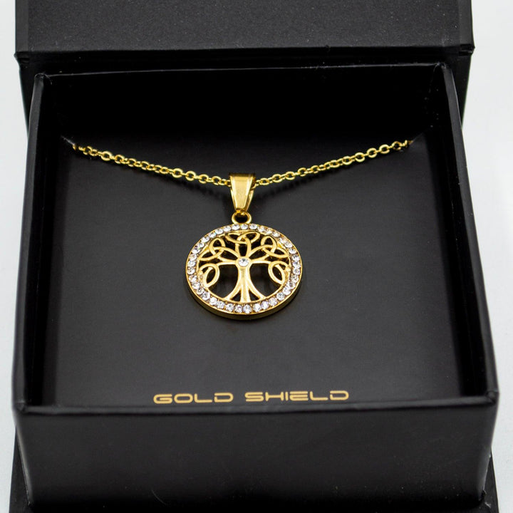 Collar para Mujer de Acero Inoxidable Árbol de la Vida - GOLD SHIELD