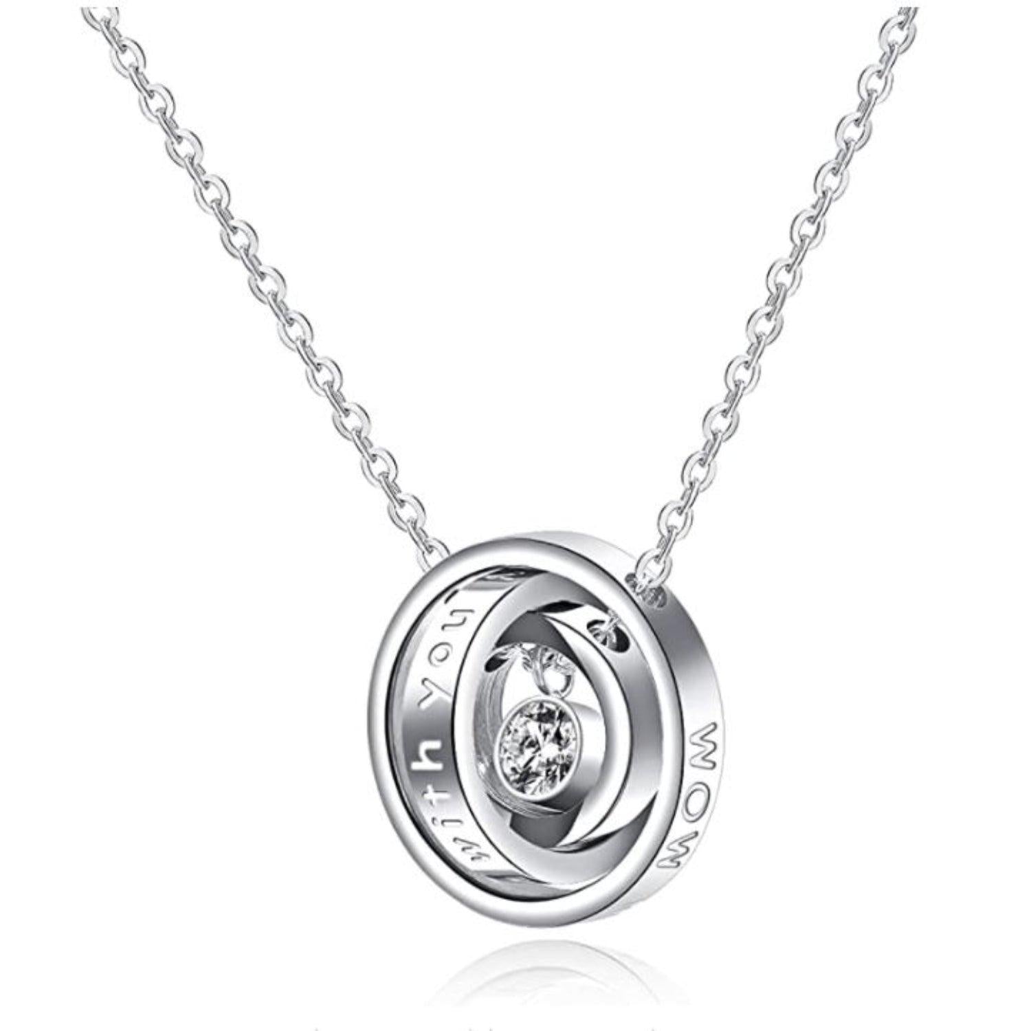 Cadenas de Plata para Mujer con Dije y Zirconia GOLD SHIELD