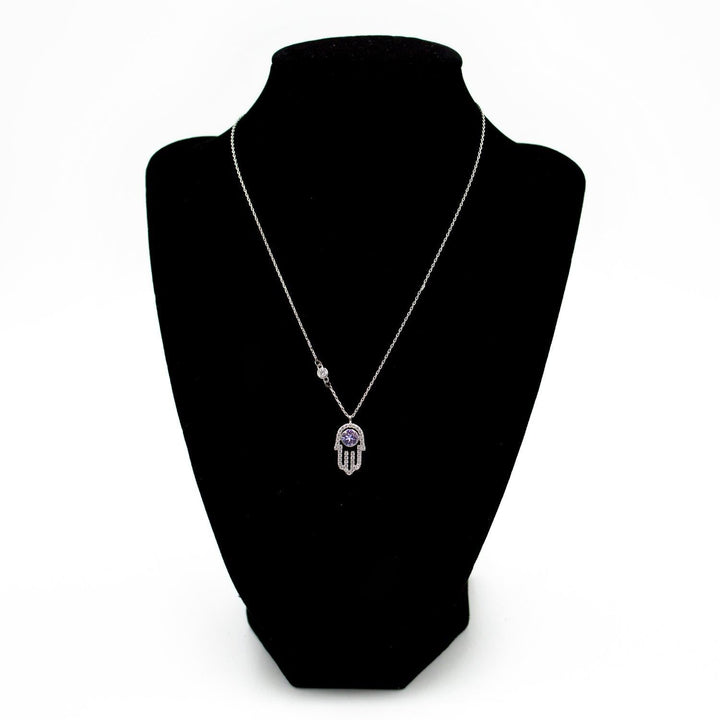 Collar para Mujer de Plata 925 Hamsa Mano De Fátima - GOLD SHIELD