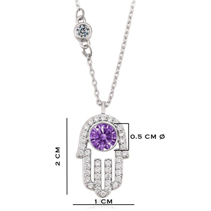 Collar para Mujer de Plata 925 Hamsa Mano De Fátima - GOLD SHIELD