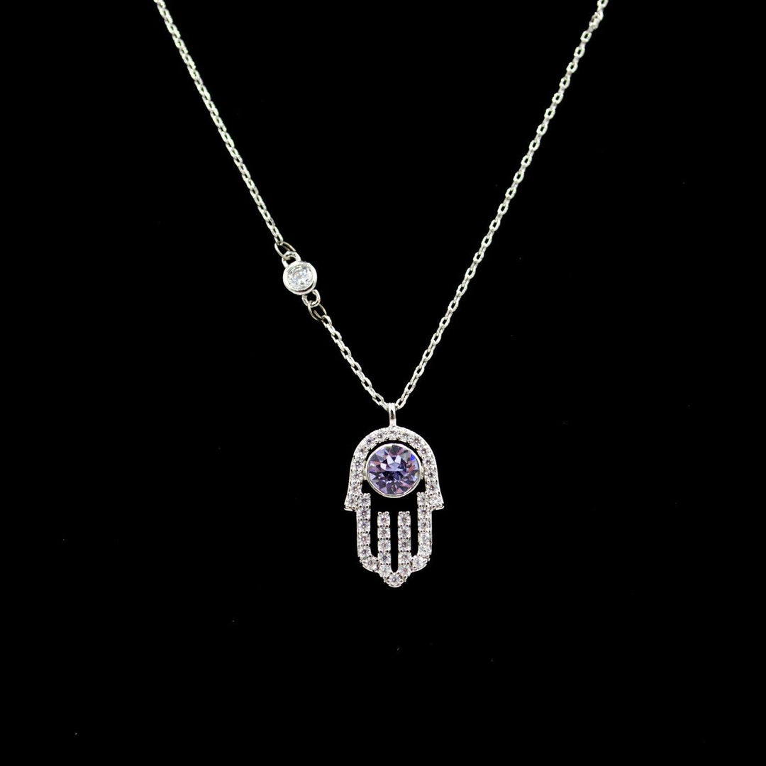 Collar para Mujer de Plata 925 Hamsa Mano De Fátima - GOLD SHIELD