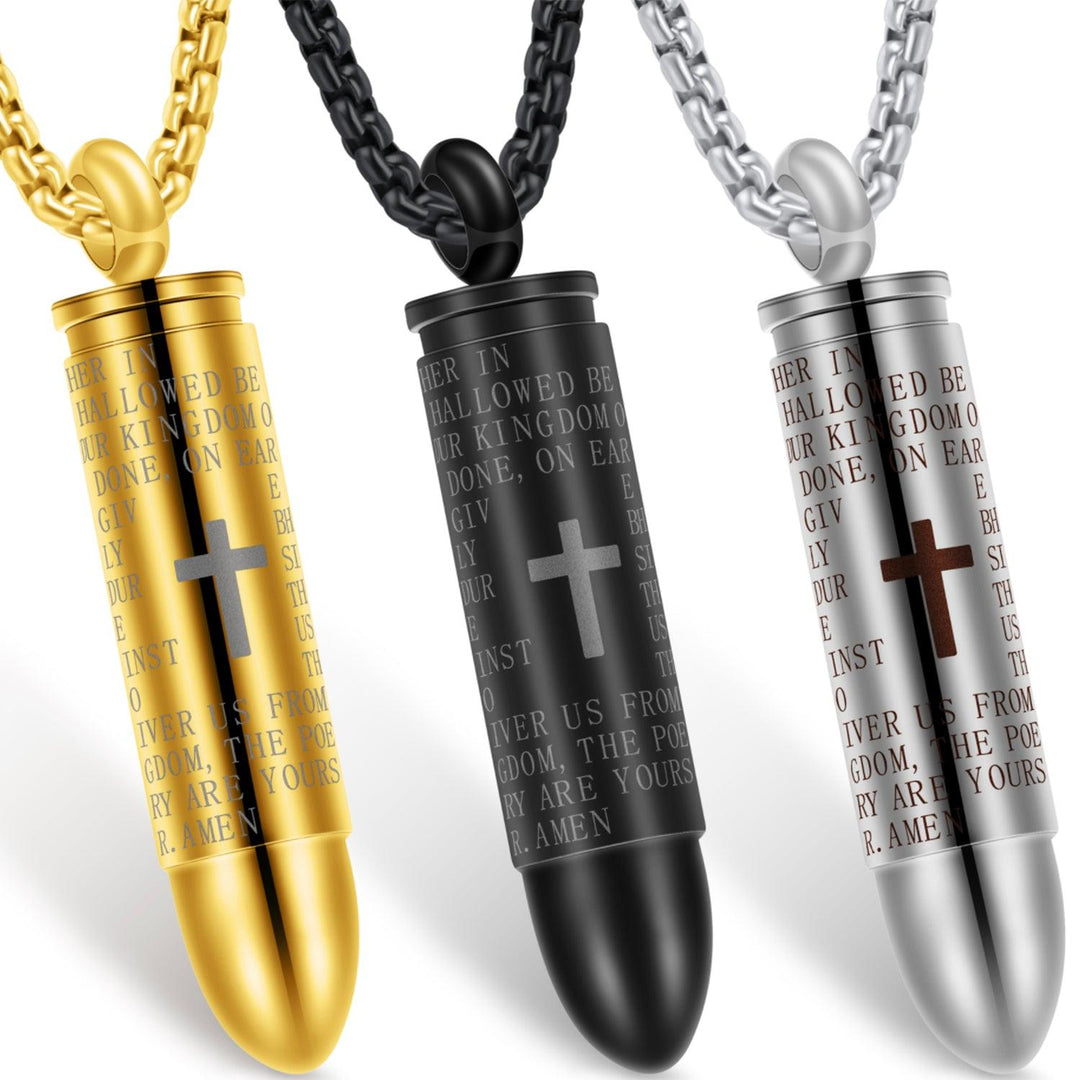 Collares Urna Bala de Acero Inoxidable - GOLD SHIELD