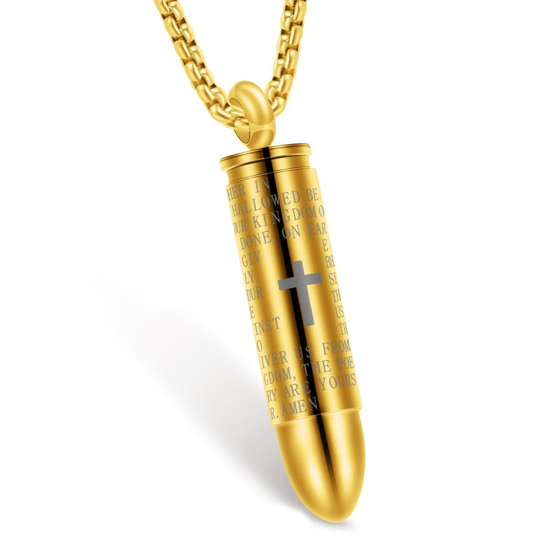 Collares Urna Bala de Acero Inoxidable - GOLD SHIELD