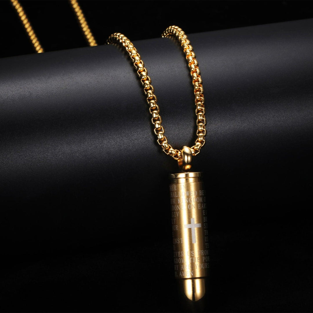 Collares Urna Bala de Acero Inoxidable - GOLD SHIELD