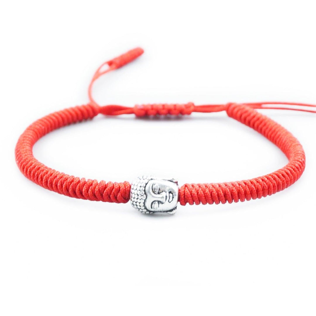 Pulsera Hilo Rojo Tibetana Nudos De Protección Con Buda Rojo - GOLD SHIELD