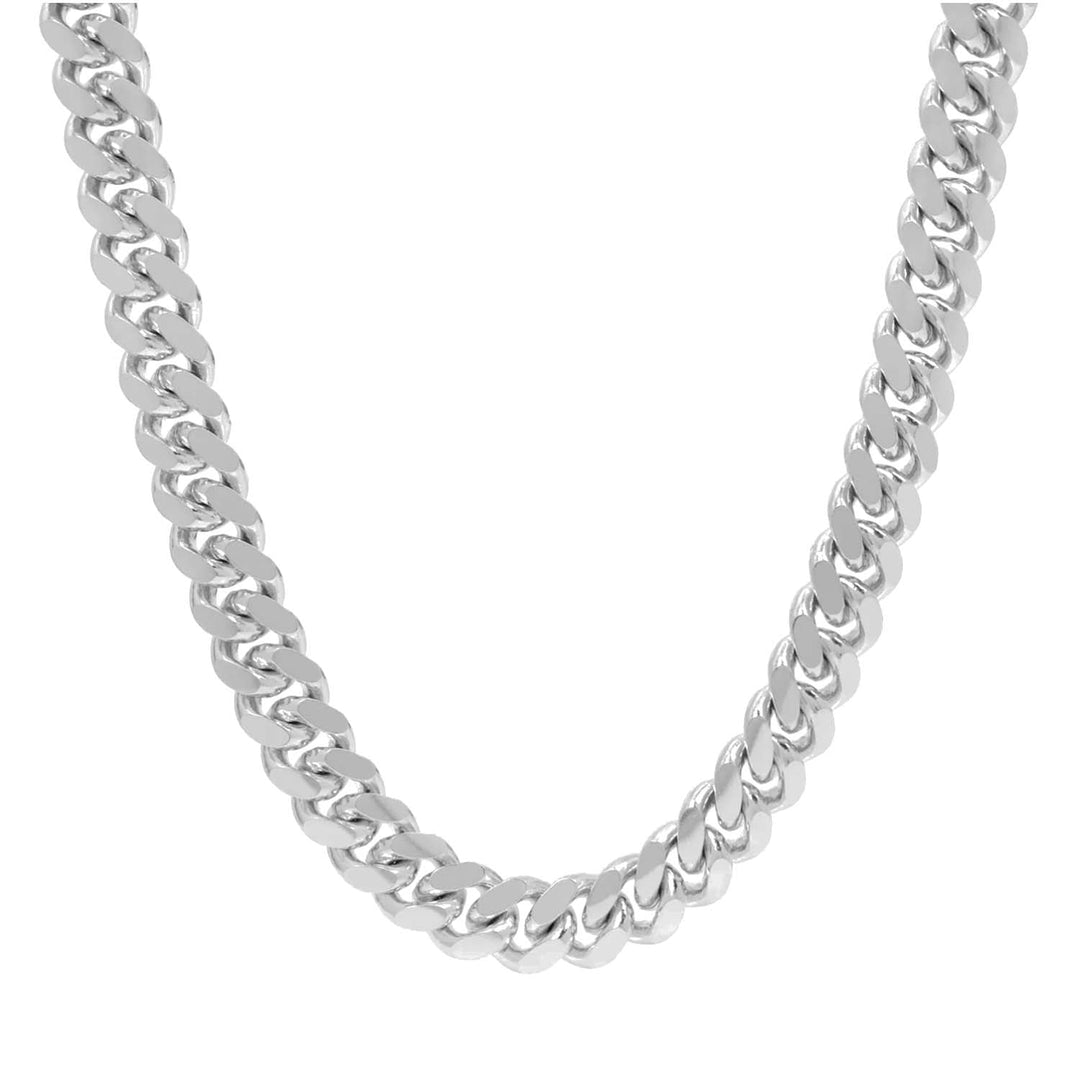 cadena cubana de plata para hombre - Gold Shield joyería mexicana