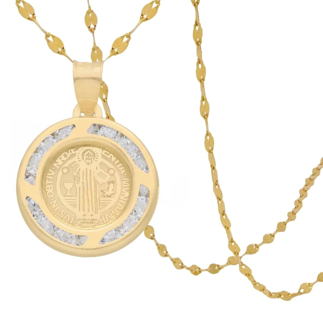 medalla de san benito significado - Gold Shield joyería mexicana
