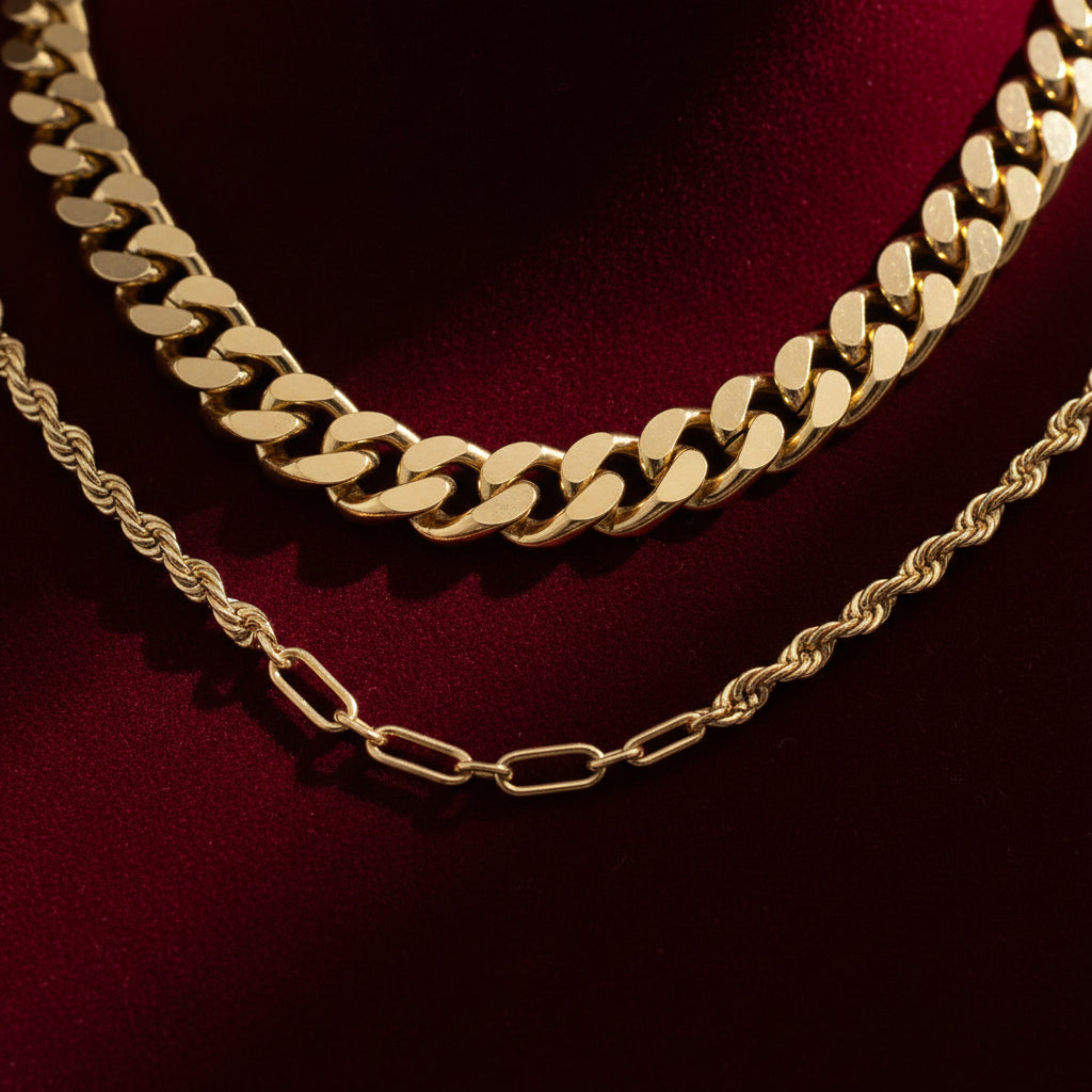 Cadenas Oro Hombre - Gold Shield Joyeria Mexicana