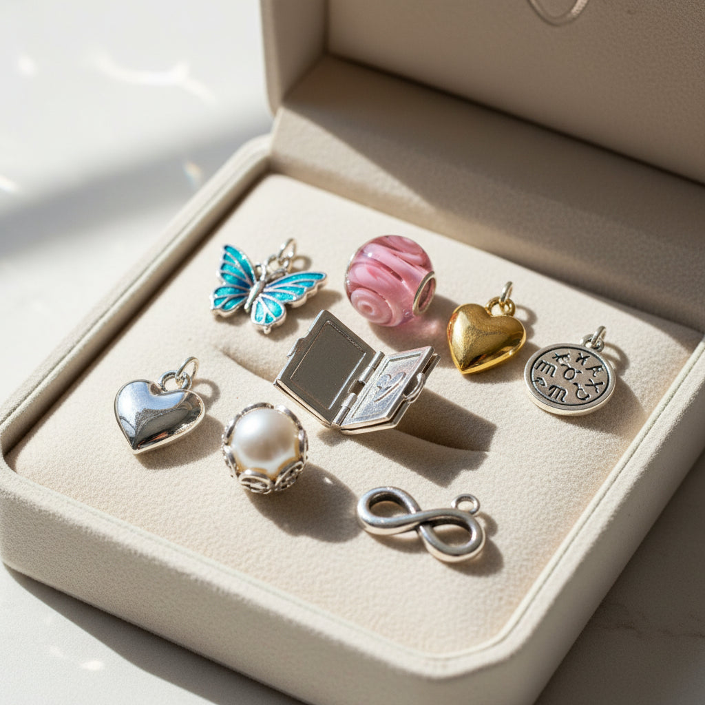 Charms para Pulsera - Coleccion Plata 925 - Gold Shield