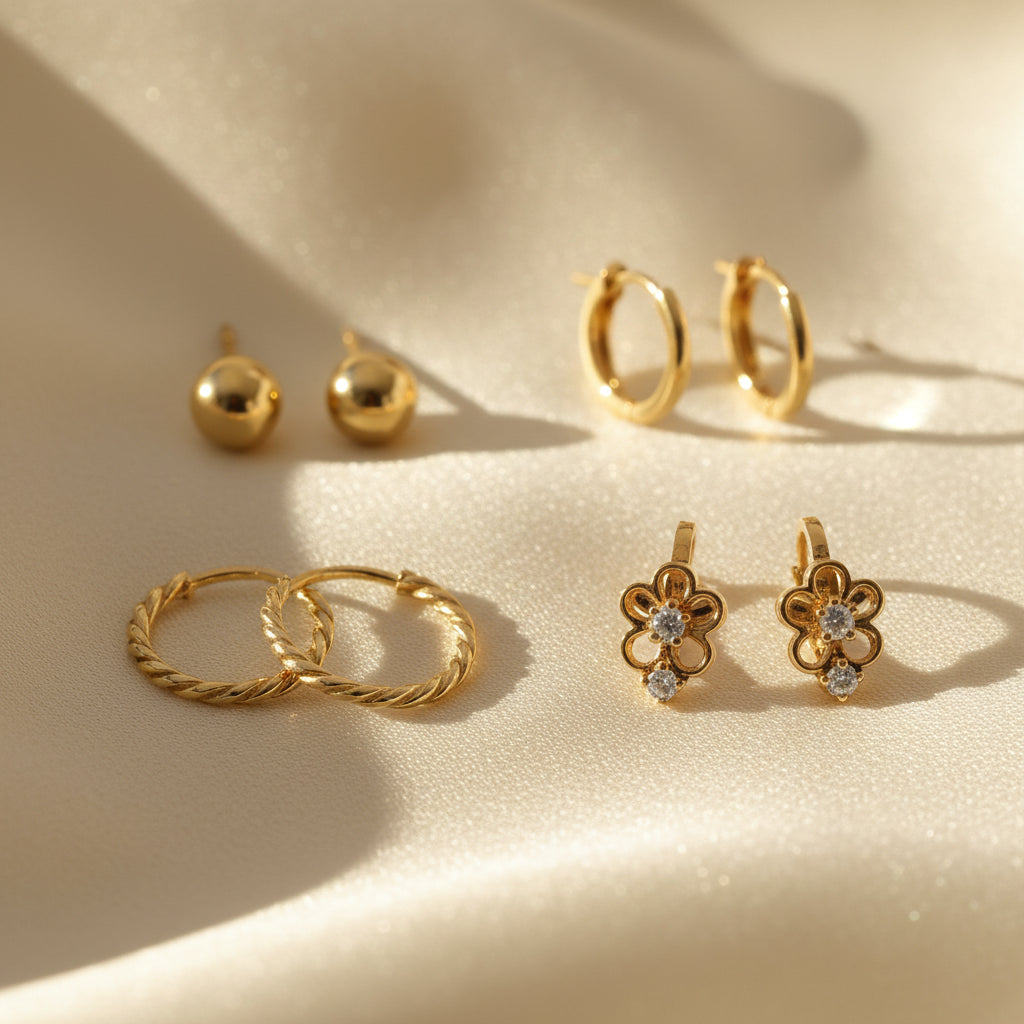 Dormilonas de Oro - Joyeria Mexicana Tradicional - Gold Shield