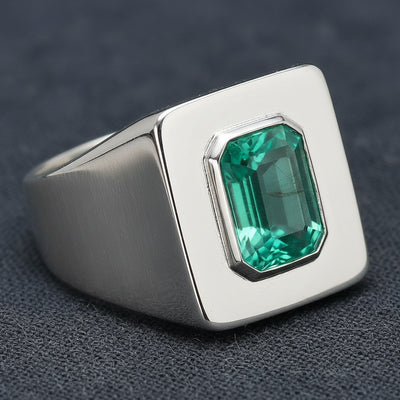 Anillo Hombre Plata 925 con Apatita 1.56ct | Gold Shield