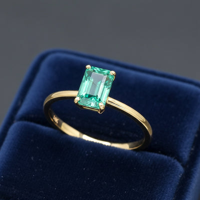 Anillo Oro 14k con Apatita 1.56ct | Gold Shield