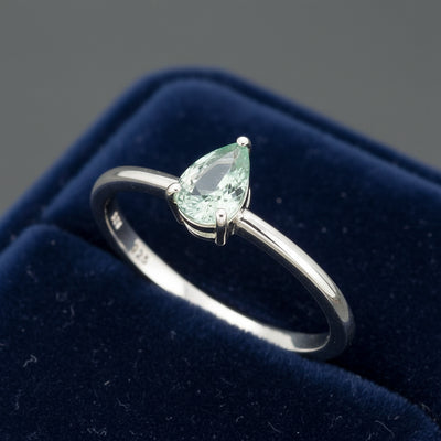 Anillo Plata 925 con Turmalina Paraiba 0.5ct | Gold Shield