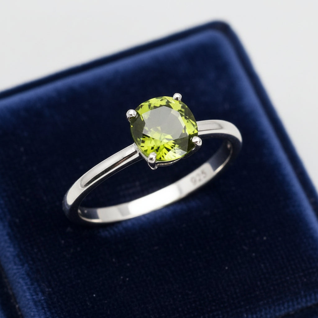 Anillo Plata 925 con Turmalina Verde 0.87ct | Gold Shield