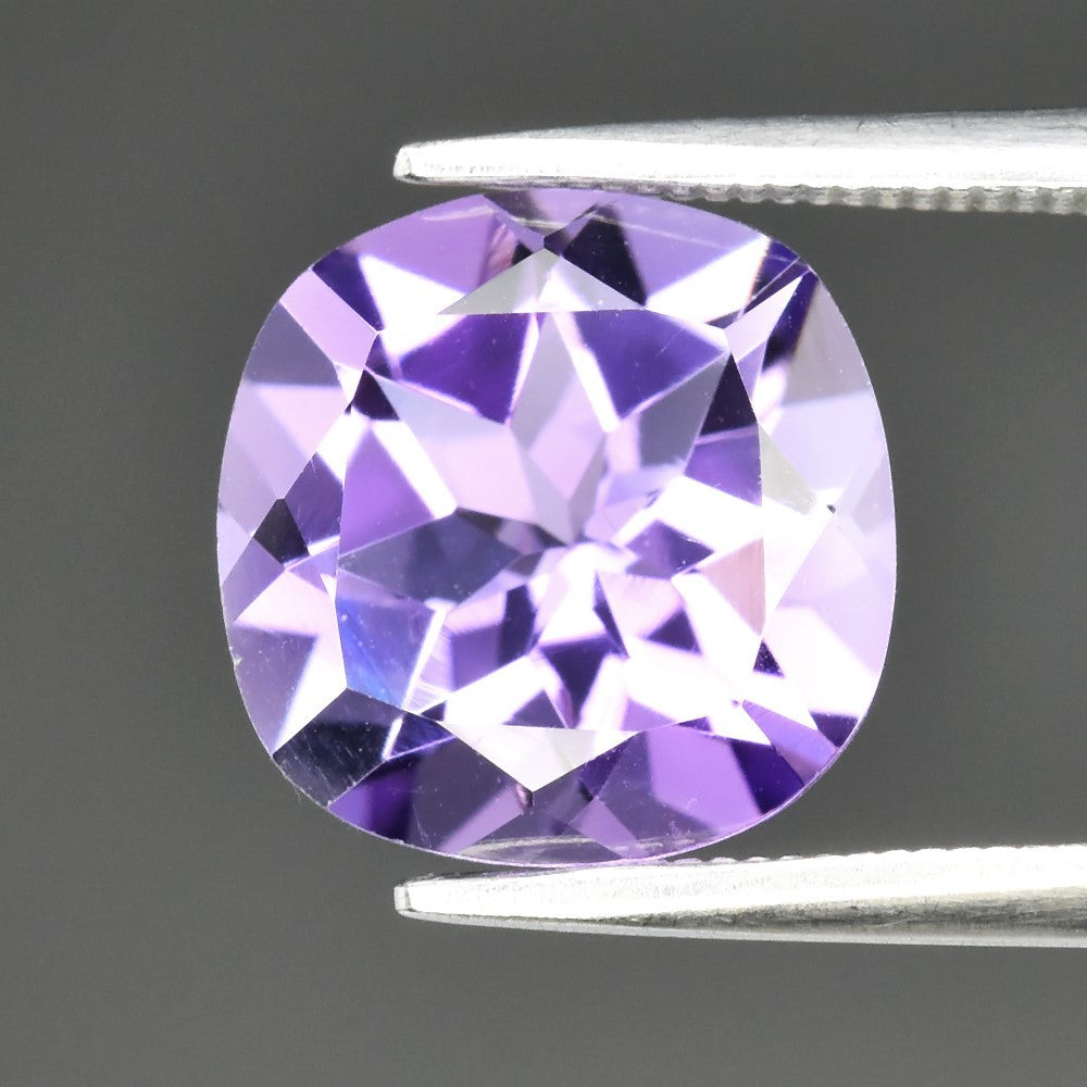 amatista purpura natural 3.11ct corte cojin, gema suelta Gold Shield joyería mexicana