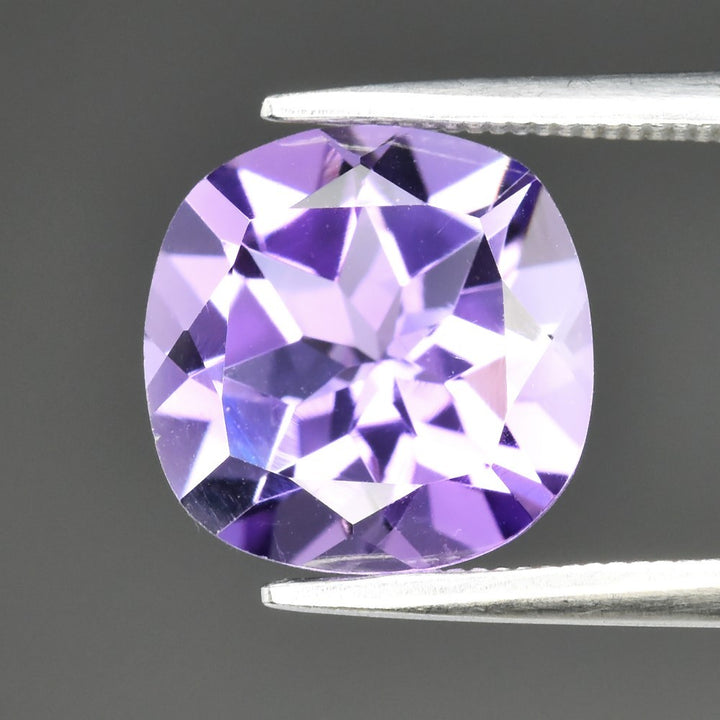 amatista purpura natural 3.11ct corte cojin, gema suelta Gold Shield joyería mexicana