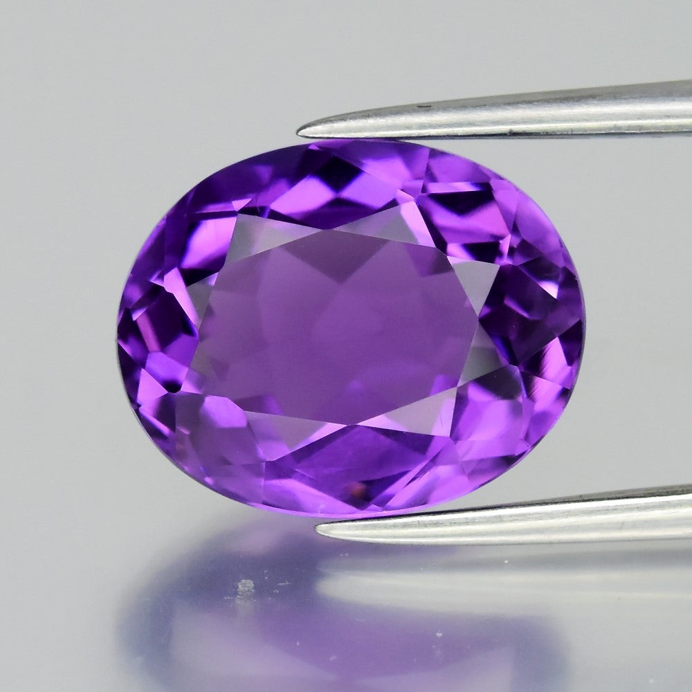 amatista purpura natural 3.60ct corte oval, gema suelta Gold Shield joyería mexicana