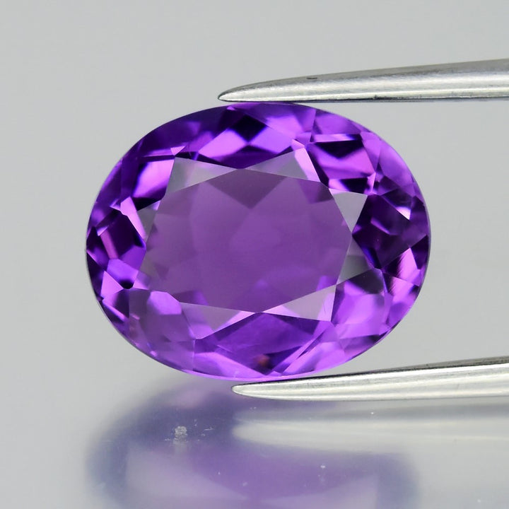 amatista purpura natural 3.60ct corte oval, gema suelta Gold Shield joyería mexicana