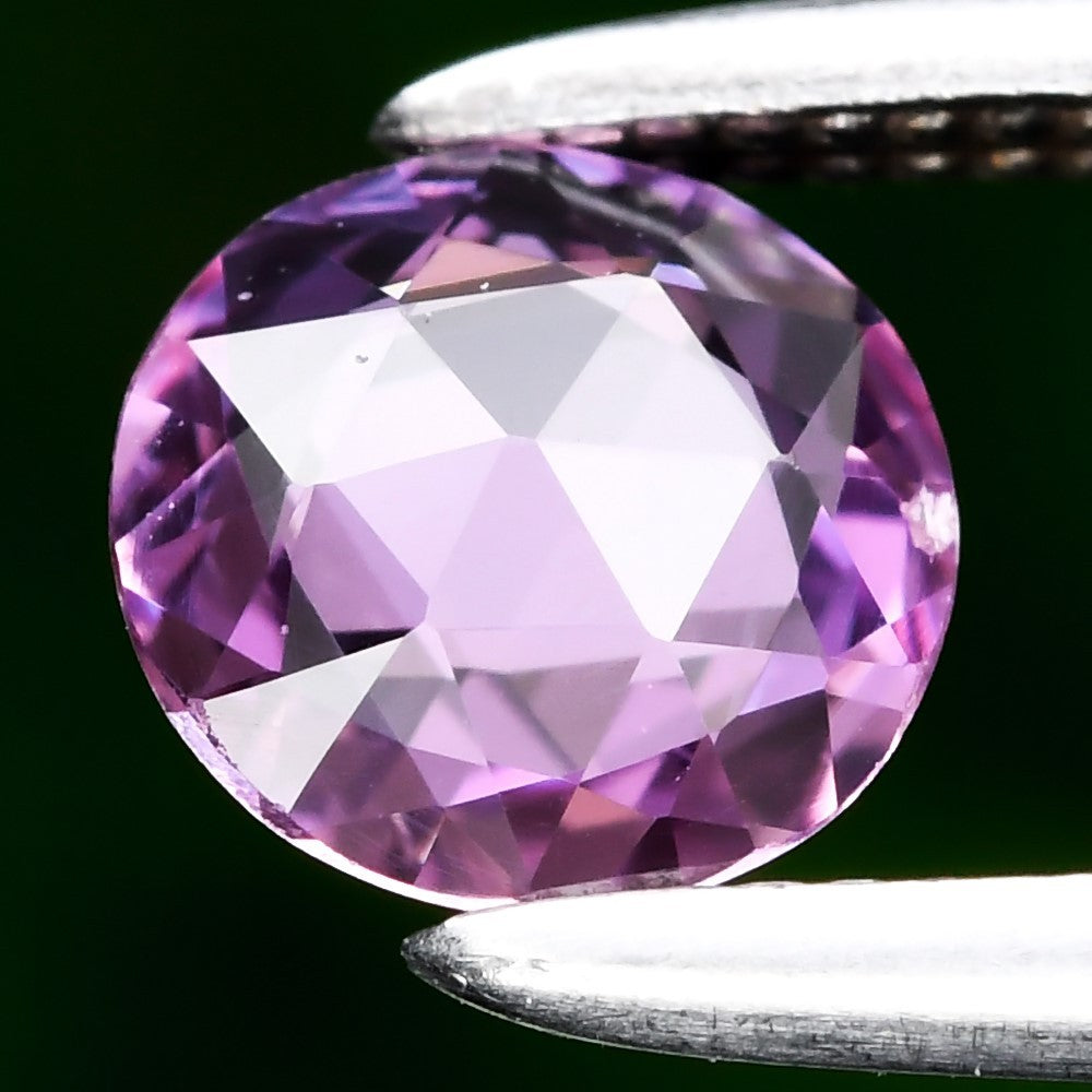 zafiro rosa natural 0.34ct corte rose-cut redondo, gema suelta Gold Shield joyería mexicana