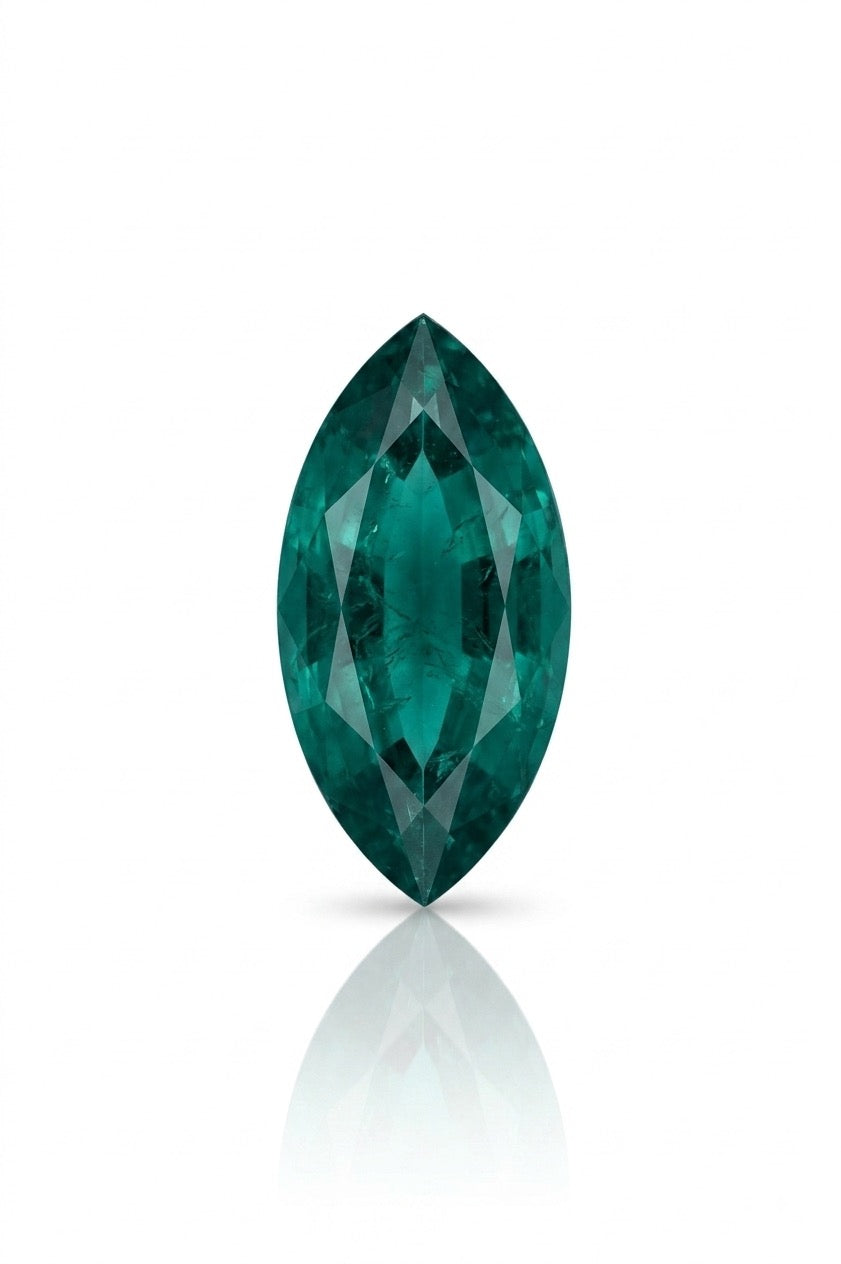 Esmeralda verde natural 2.2ct corte marquesa — Solo la gema | Gold Shield