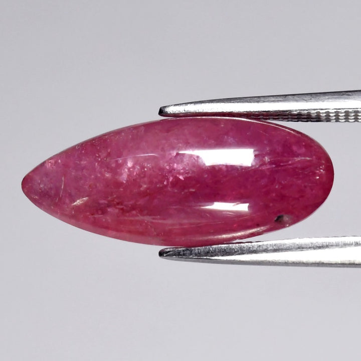 rubí rojo púrpura natural 6.35ct corte pera cabujón, gema suelta Gold Shield joyería mexicana