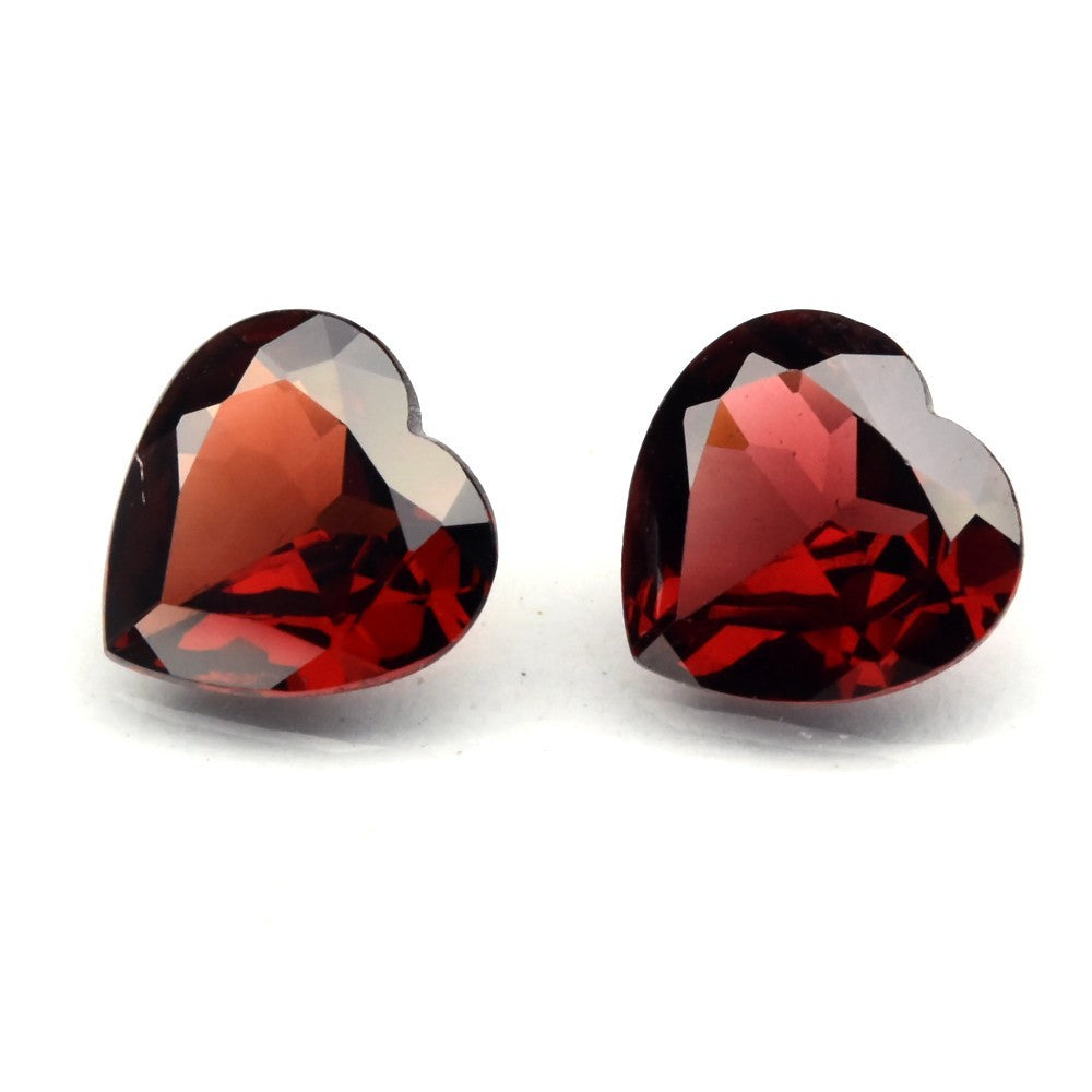 granate naranja rojizo natural 3.65ct corte corazon, gema suelta Gold Shield joyería mexicana