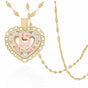 Medalla 15 Años Oro 10k Corazón con Cadena - Joyería Mexicana