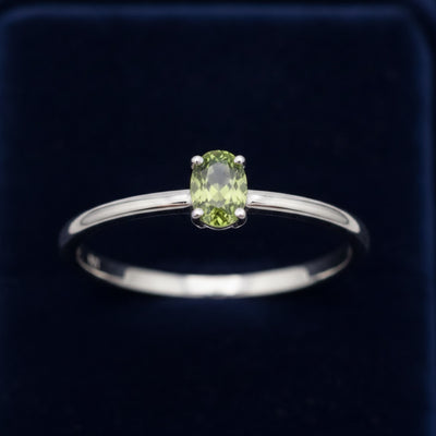 anillo plata 925 con alexandrita verde natural 0.40ct corte oval, joyería mexicana Gold Shield