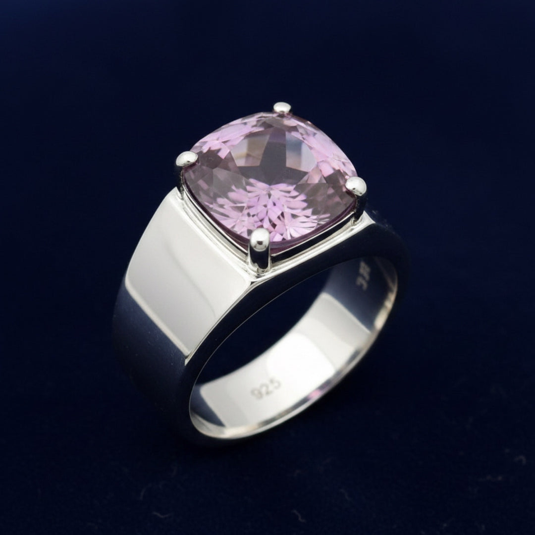 Anillo Hombre Plata 925 con Espinela Purpura 0.61ct, joyería mexicana Gold Shield - PREVENTA