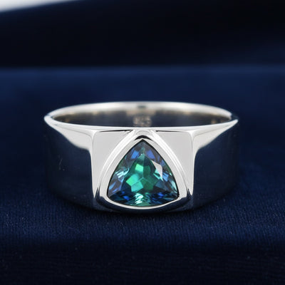 Anillo Hombre Plata 925 con Opalo Negro 1.4ct, joyería mexicana Gold Shield - PREVENTA