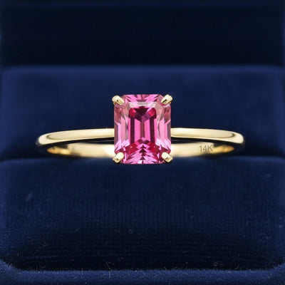 Anillo Oro 14k con Granate Rhodolita Sin Tratar Tanzania 2.59ct , joyería mexicana Gold Shield