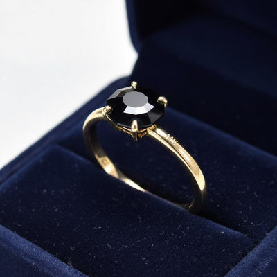 Anillo Oro 14k con Espinela Sin Tratar Tanzania 1.21ct - Pieza Ú, joyería mexicana Gold Shield