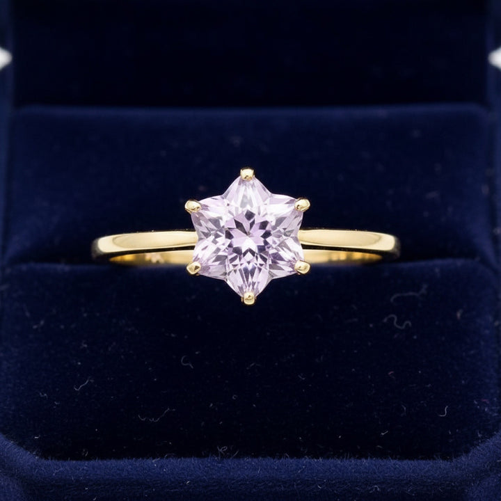 Anillo Oro 14k con Amatista Uruguay Sin Tratar Uruguay 2.84ct - , joyería mexicana Gold Shield