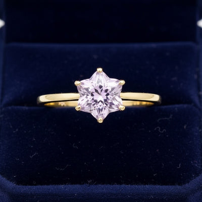 Anillo Oro 14k con Amatista Uruguay Sin Tratar Uruguay 2.84ct - , joyería mexicana Gold Shield