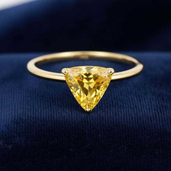 Anillo Oro 14k con Zafiro Amarillo 0.9ct, joyería mexicana Gold Shield - PREVENTA