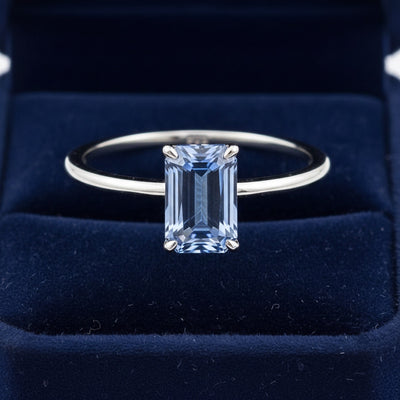 Anillo Plata 925 con Tanzanita Natural Tanzania 1.27ct Corte Octag, joyería mexicana Gold Shield