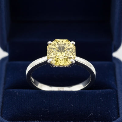 Anillo Plata 925 con Cuarzo Limón Natural Brasil 28.68ct Corte Oct, joyería mexicana Gold Shield