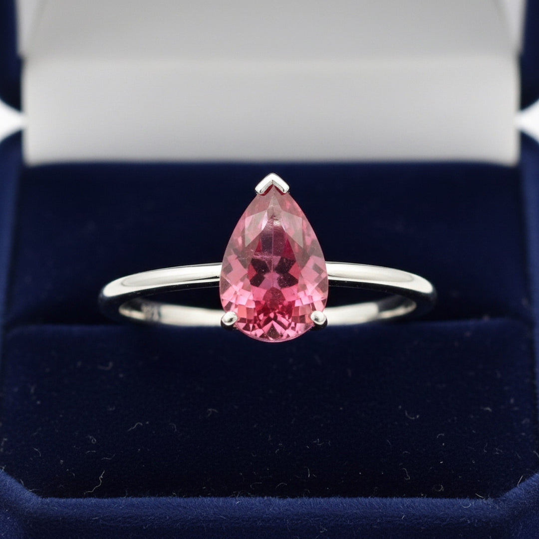 Anillo Plata 925 con Turmalina Rosa Sin Tratar Mozambique 1.59ct -, joyería mexicana Gold Shield