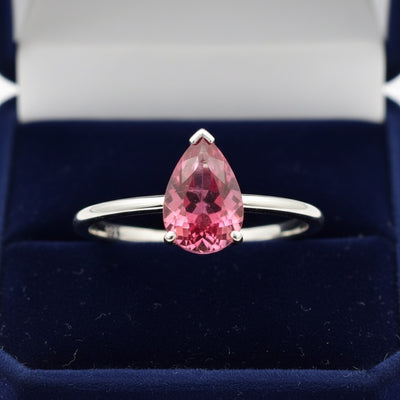 Anillo Plata 925 con Turmalina Rosa Sin Tratar Mozambique 1.59ct -, joyería mexicana Gold Shield