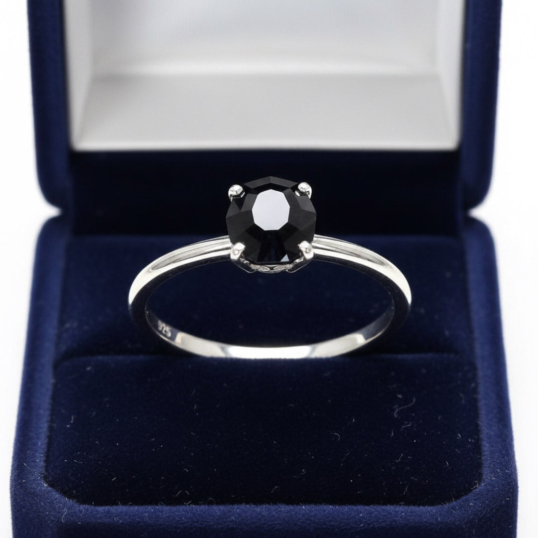 Anillo Plata 925 con Espinela Sin Tratar Tanzania 1.21ct - Pieza Ú, joyería mexicana Gold Shield