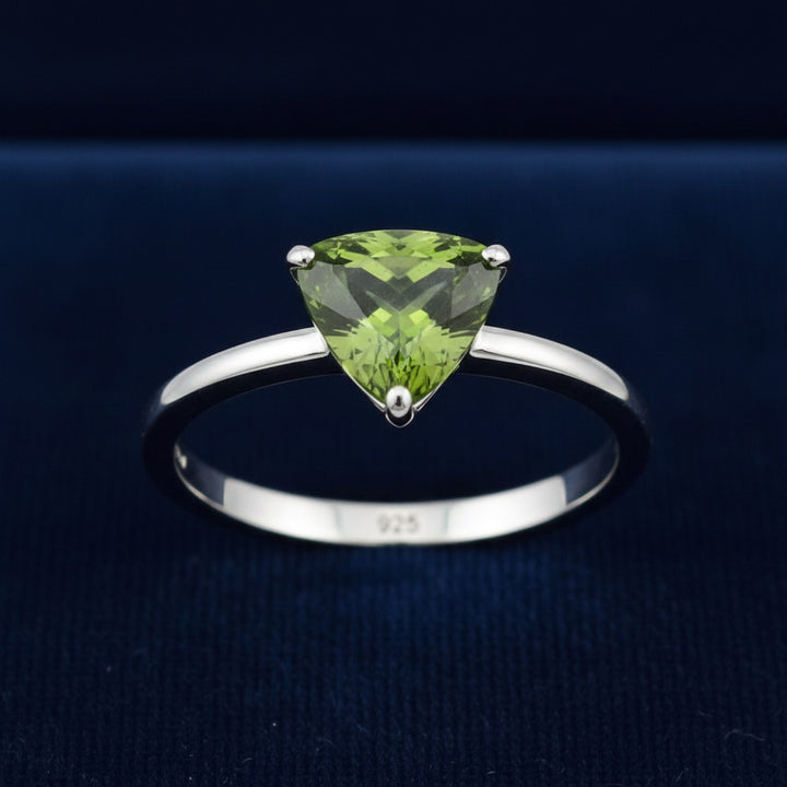 Anillo Plata 925 con Zafiro Verde 0.93ct, joyería mexicana Gold Shield - PREVENTA