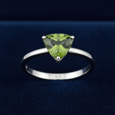 Anillo Plata 925 con Zafiro Verde 0.93ct, joyería mexicana Gold Shield - PREVENTA