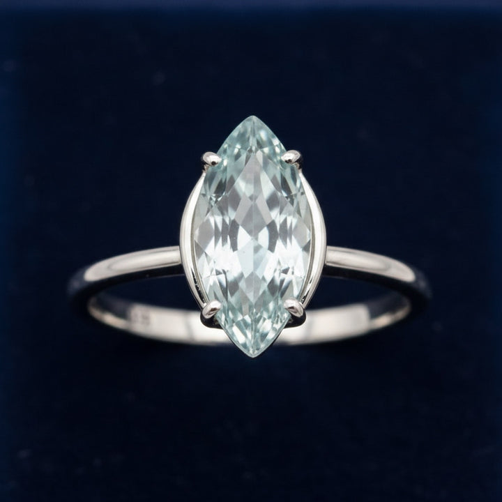 Anillo Plata 925 con Aguamarina Azul 3.92ct, joyería mexicana Gold Shield - PREVENTA